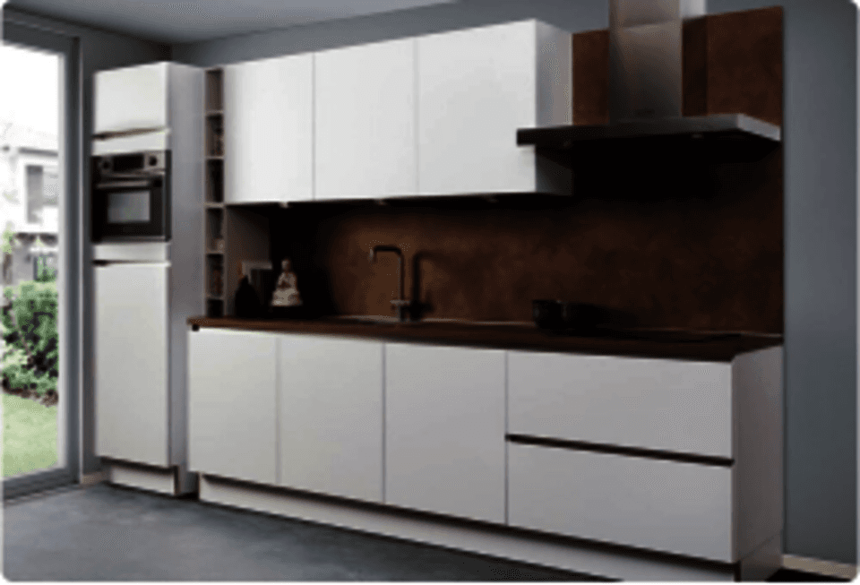 Compacte moderne keuken